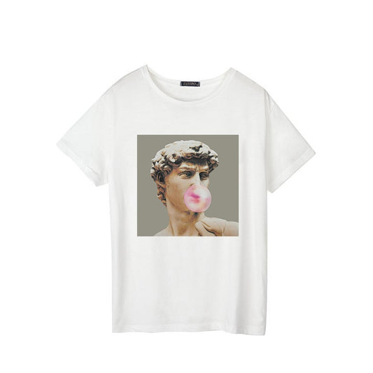 David Michelangelo Bubble Gum Printed Harajuku T-Shirt