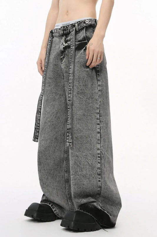 Playful Wide Leg Jeans with Pockets