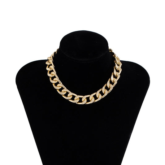 Harajuku Style Minimalist Pitted Metal Chain Necklace