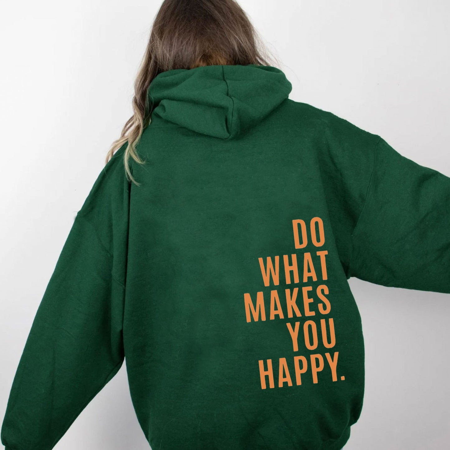 Do What Makes You Happy Dropped Shoulder Hoodie