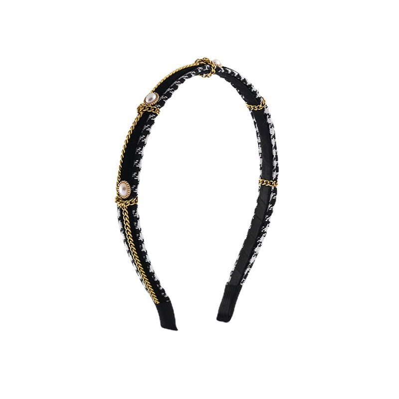 French Girl Pearl Chain Headband