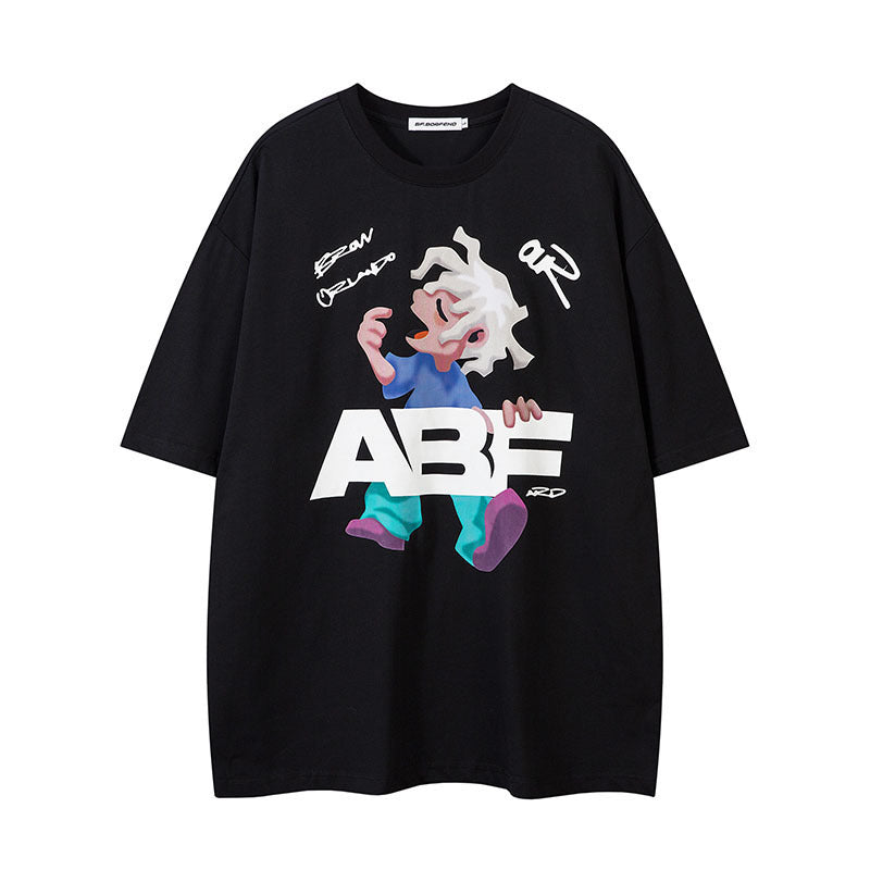 Playful Harajuku-Style Printed Unisex T-Shirt