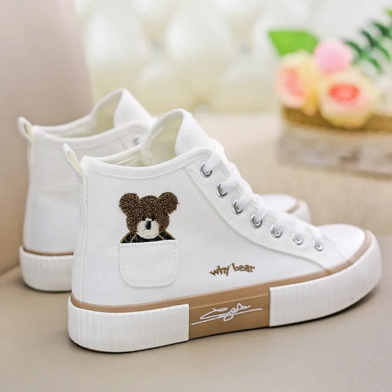 Cute Canvas High Top Sneakers for Women