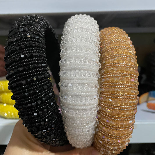 Red Thin Sponge Pearl Headband