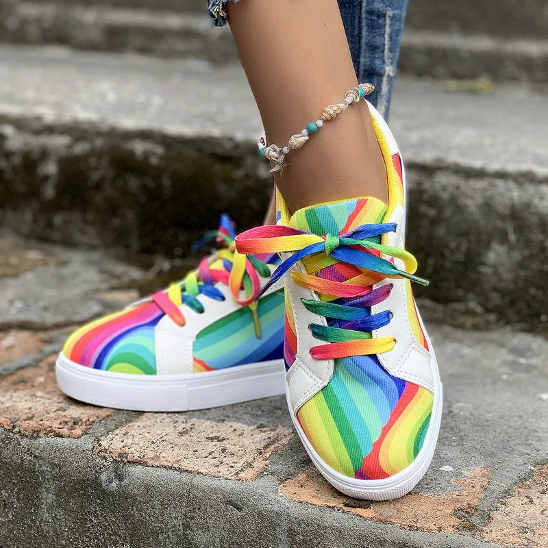 Colorful Gradient Women's Sports Shoes