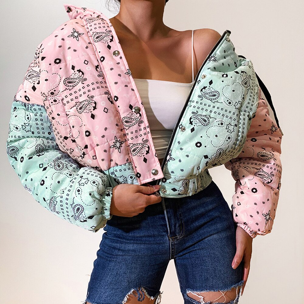 Harajuku Style Colorblock Long Sleeve Zipper Jacket