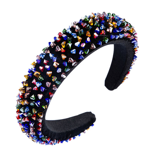 New Baroque Hand-Stitched Glass Bead Headband