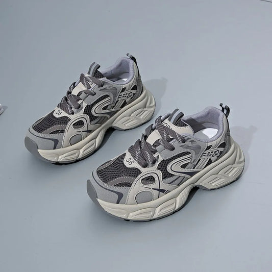 Contrast Round Toe Platform Athletic