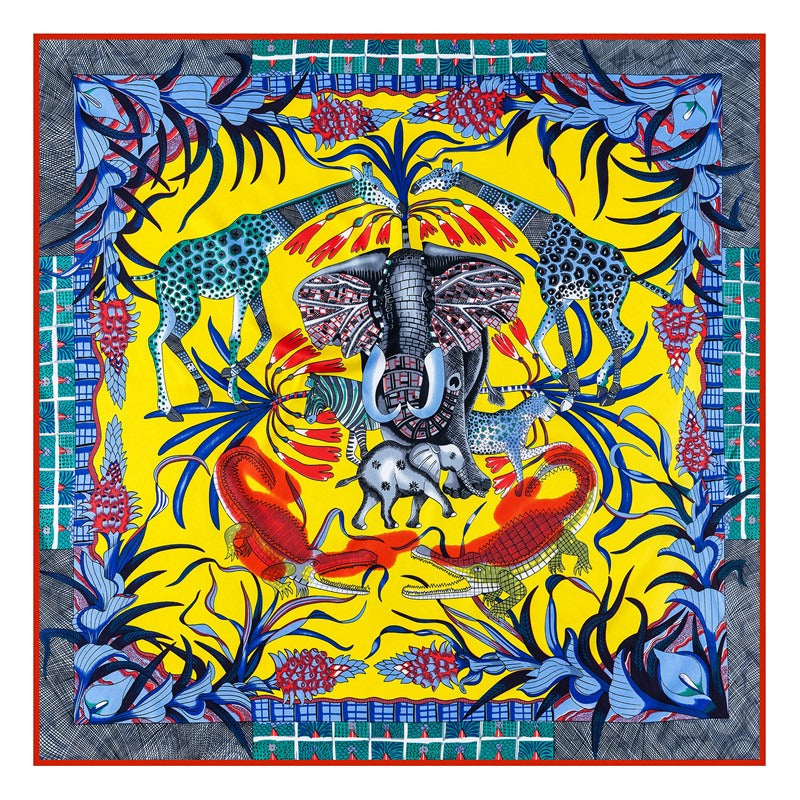 Animal Kingdom Twill Silk Scarf