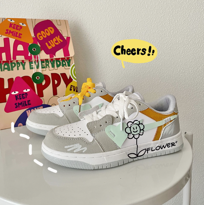 Sunflower Skateboarding Shoes for Harajuku Style