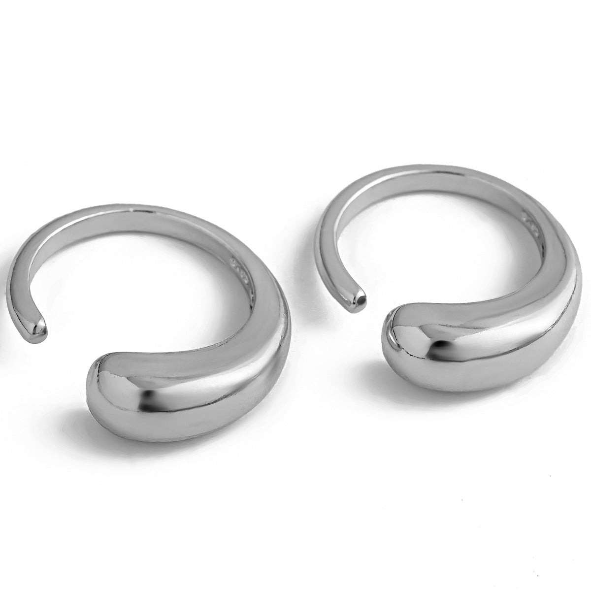 Playful Geometric Open Mouth Ring - Harajuku Style