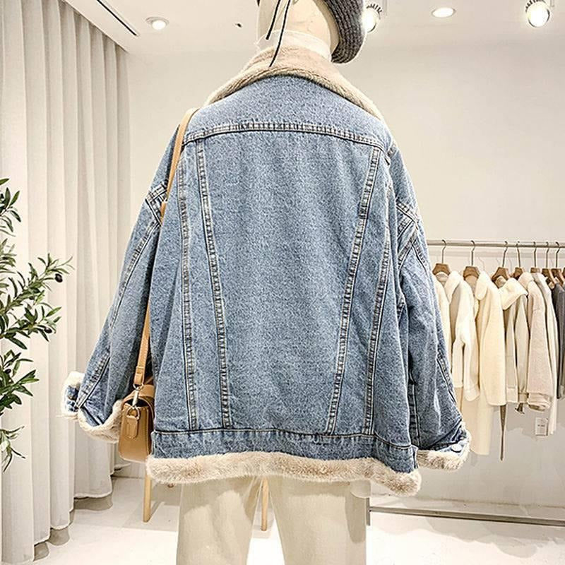 Reversible Lambswool Denim Jacket for Women