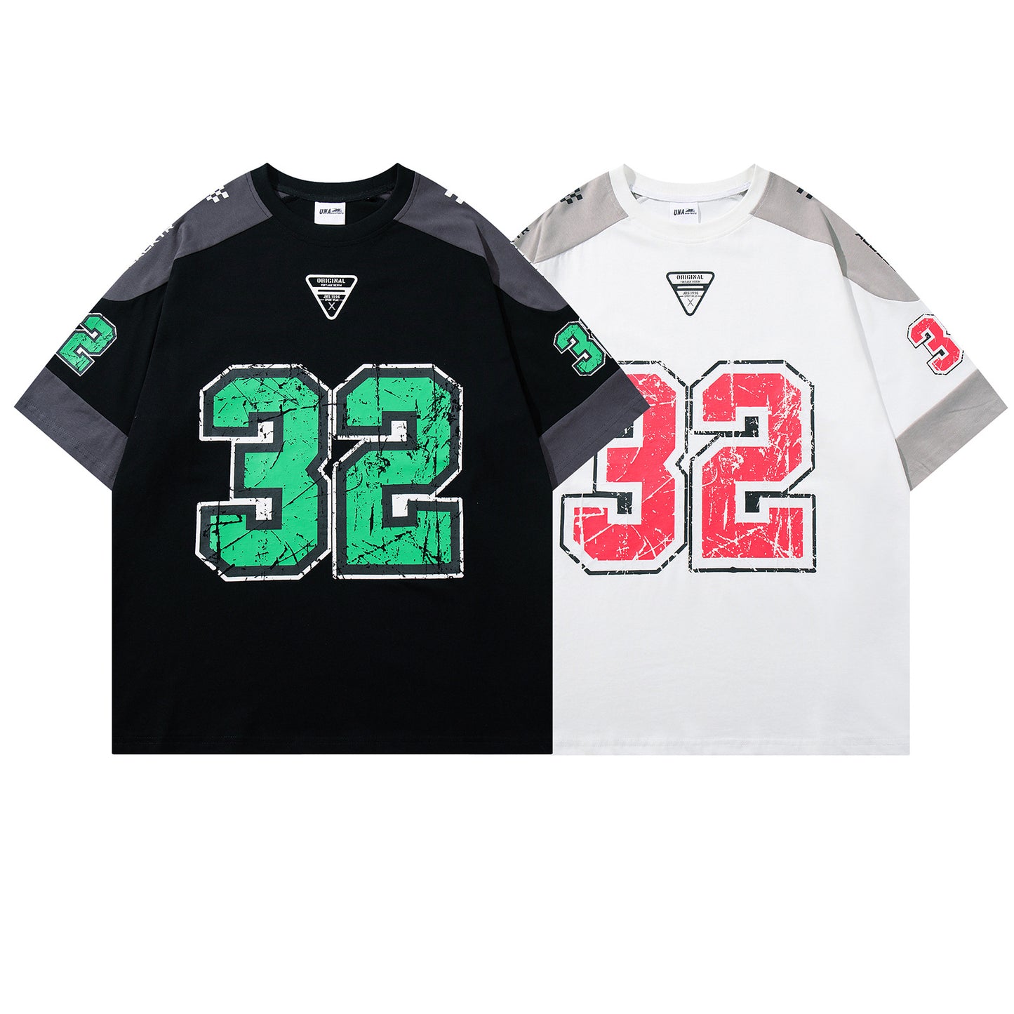 Harajuku Style Color-Block Short Sleeve T-Shirt Jersey