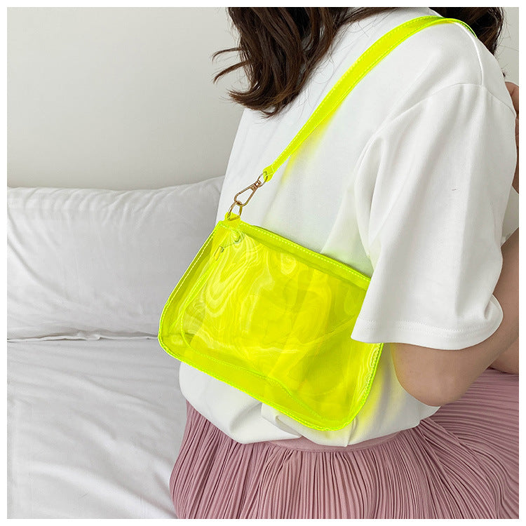 Transparent Jelly Baguette Bag - Harajuku Style