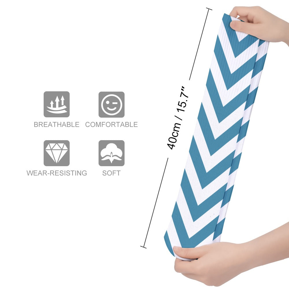 Blue and White Zig Zag Breathable Socks