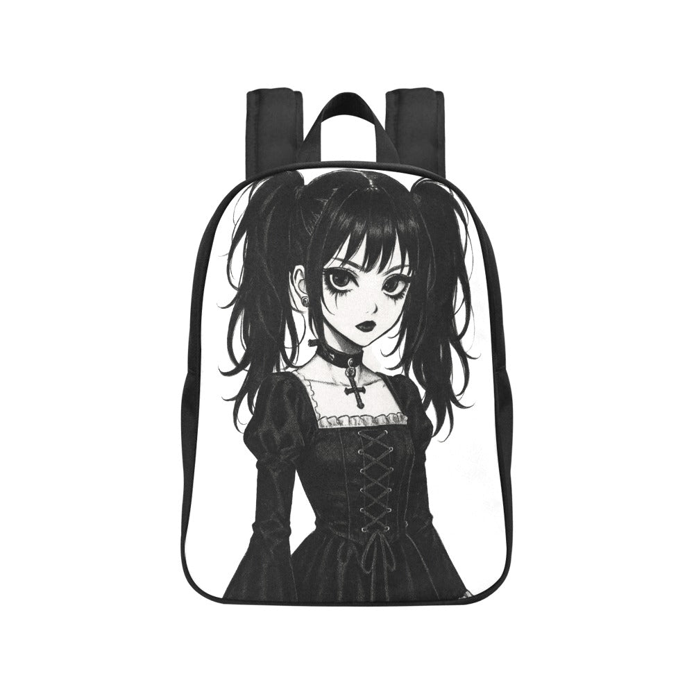 Emo Goth Harajuku Girl Canvas Backpack