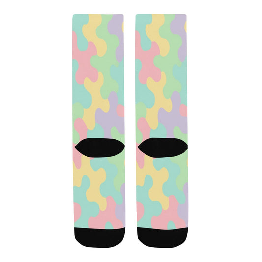 Harajuku Pastel Rainbow Camo Socks