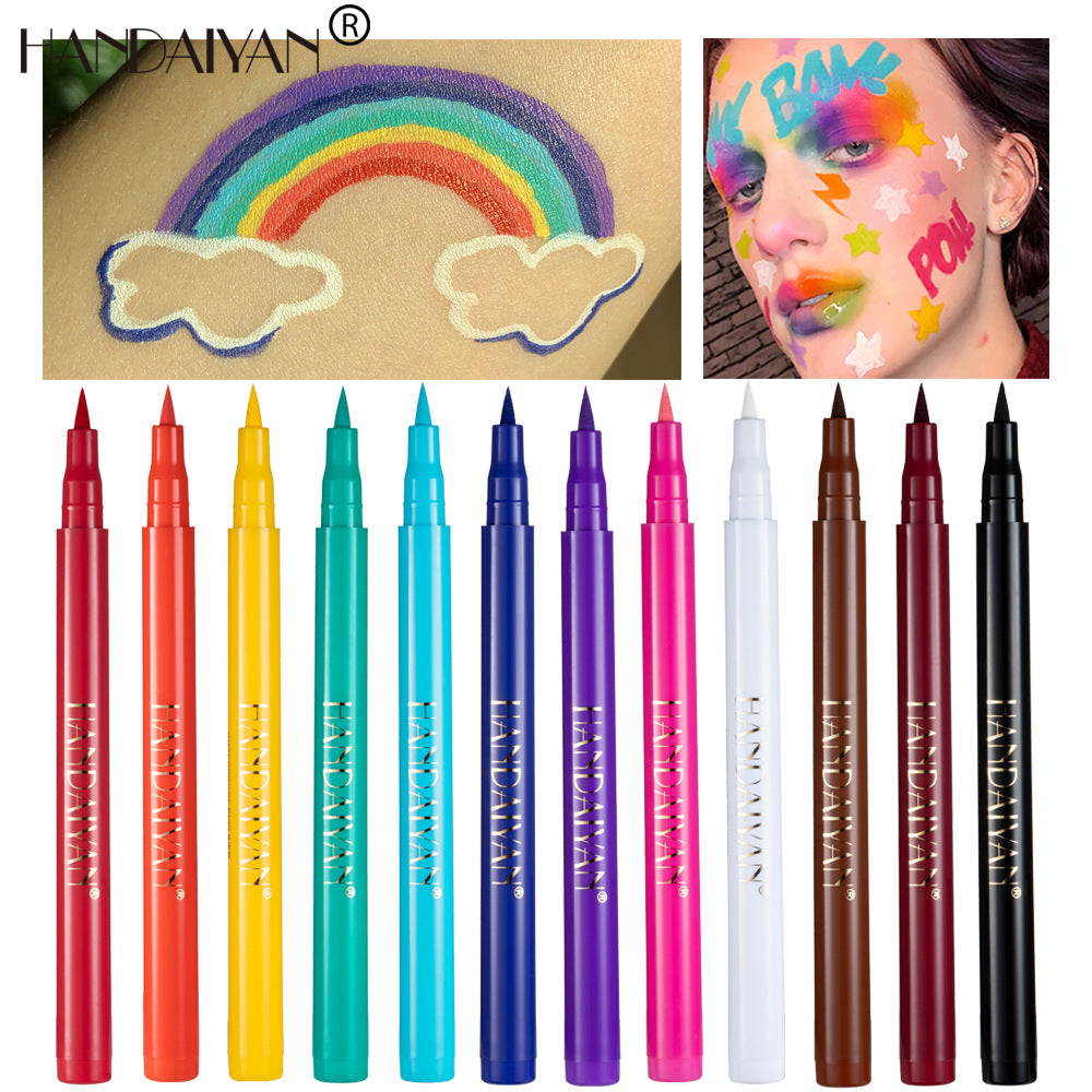 12 Color Matte Eyeliner Set - Quick-Drying & Smudge-Proof