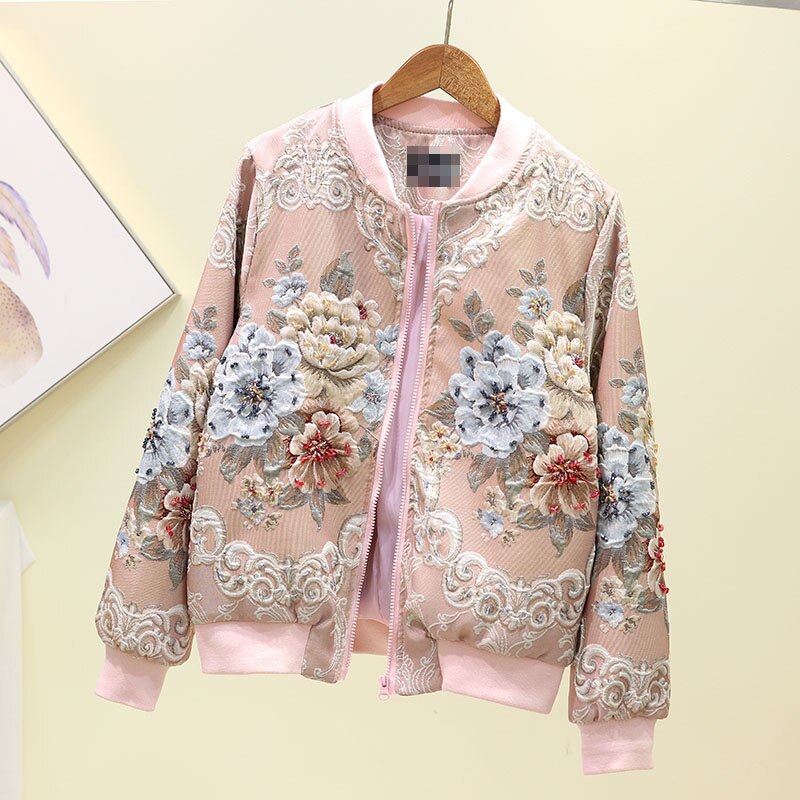 Custom Floral Print Outwear Jacket for Women - Harajuku Style