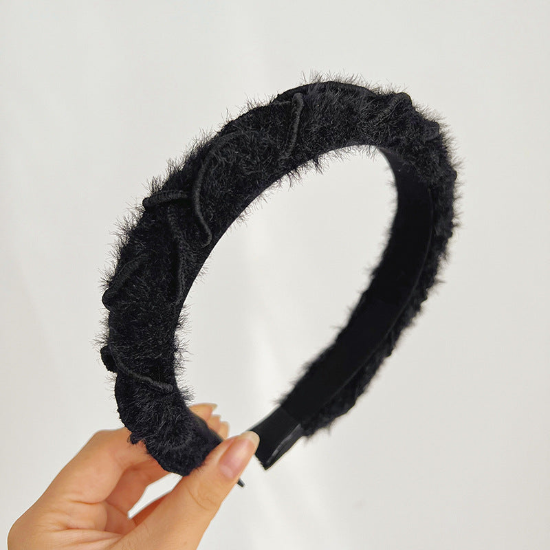 Stylish Hairband Mink Hair Braided Headband F010