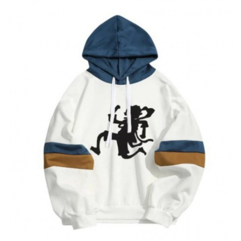 Harajuku Style 3D Patchwork Hoodie & Hat Set
