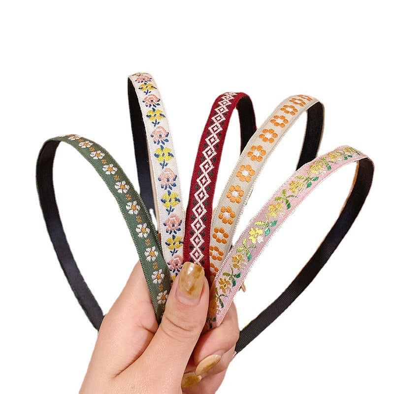 Ethnic Retro Embroidery Flower Headband