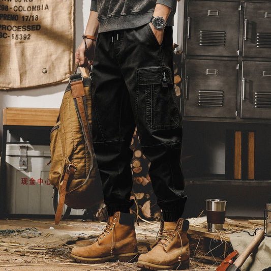 Harajuku Style Retro Heavyweight Work Pants for Men