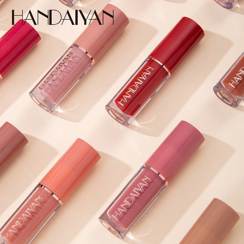 12-Color Harajuku Lip Gloss Set - Matte & Pearlescent