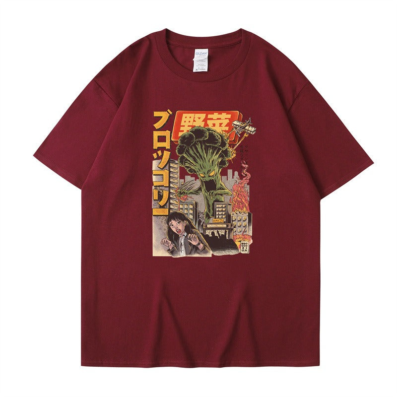 Playful Harajuku Style Short Sleeve T-Shirt for Men & Women