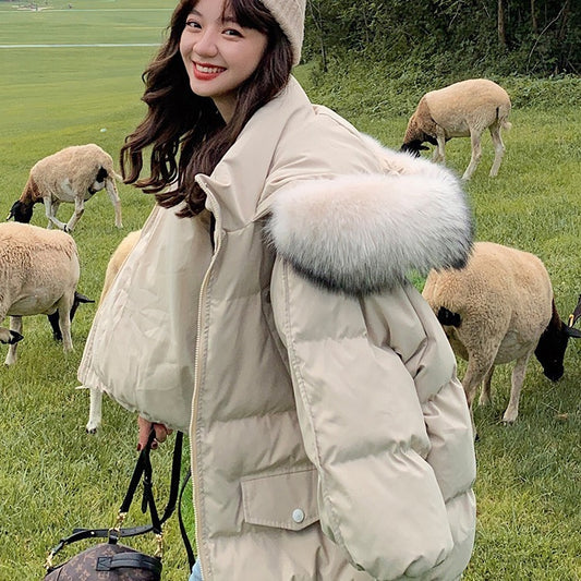 Harajuku Style Down Cotton Jacket - Thick & Playful