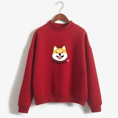 Kawaii Shiba Inu Harajuku Hoodie - Cute Japanese Anime Pullover