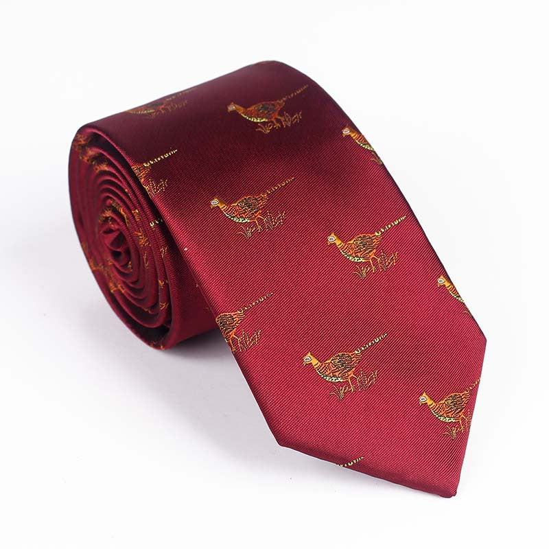 Yarn Dyed Jacquard Bird Multi Color Bow Tie