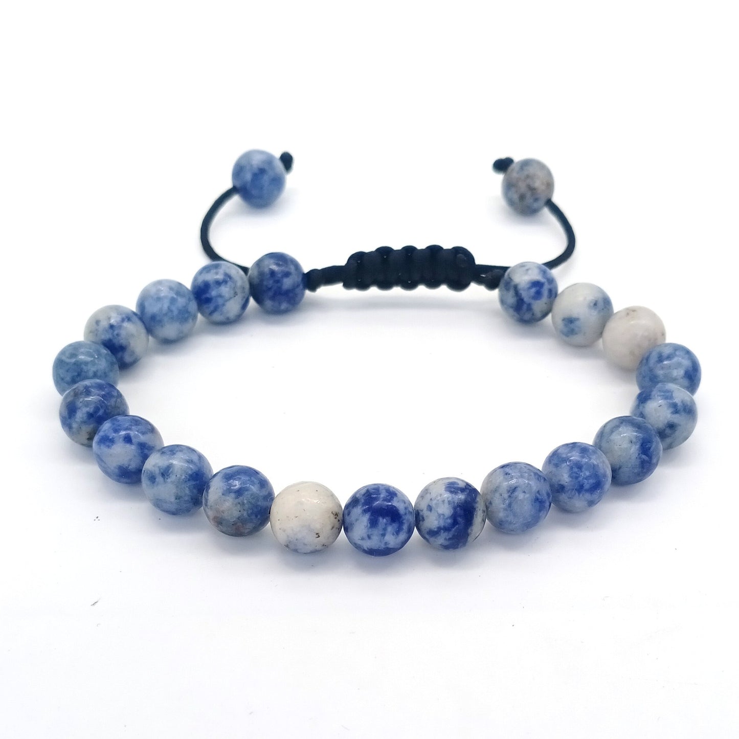 8mm Tiger Eye Stone Beads Bracelet - Adjustable & Braided