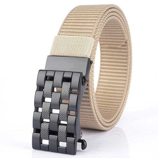 Harajuku Style Automatic Buckle Nylon Belt for Men