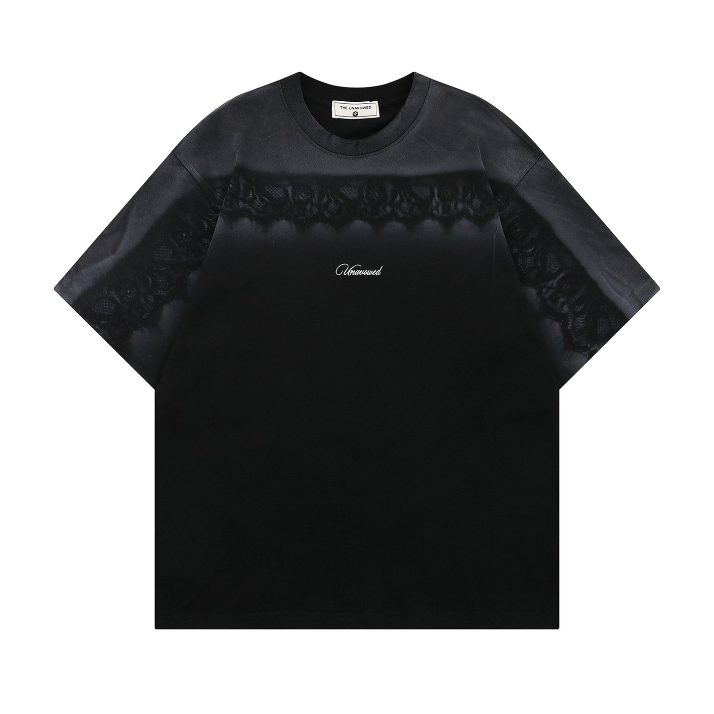 Design Lace Print Short Sleeve T-Shirt