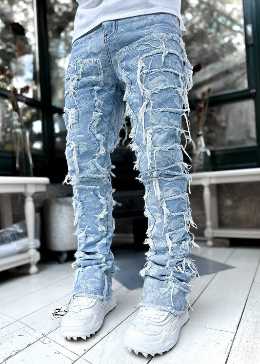 Men's Harajuku Style Denim Straight Leg Pants
