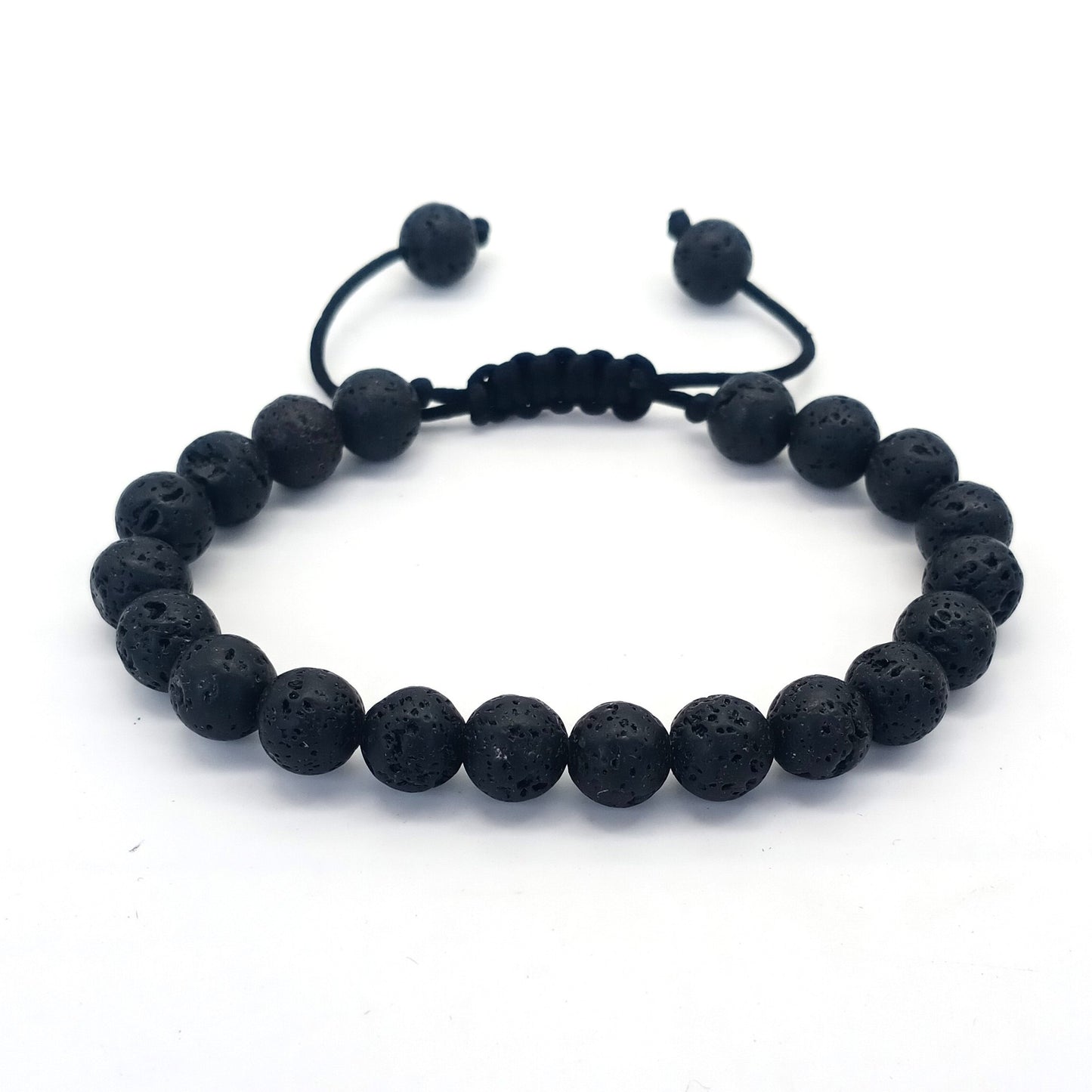 8mm Tiger Eye Stone Beads Bracelet - Adjustable & Braided