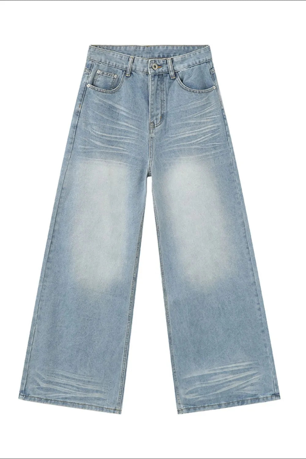 Harajuku Wide Leg Jeans with Pockets