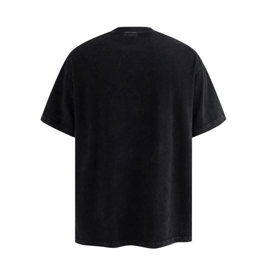 Character-Made Vintage Short-Sleeved T-Shirt — Harajuku Street Style Cotton Blend