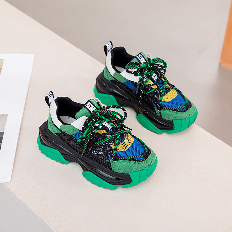Harajuku-Inspired Women's Thick Sole Casual Sports Shoes
