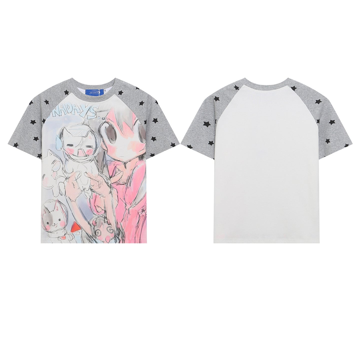 Women's Slim Fit Harajuku Style Grey T-Shirt