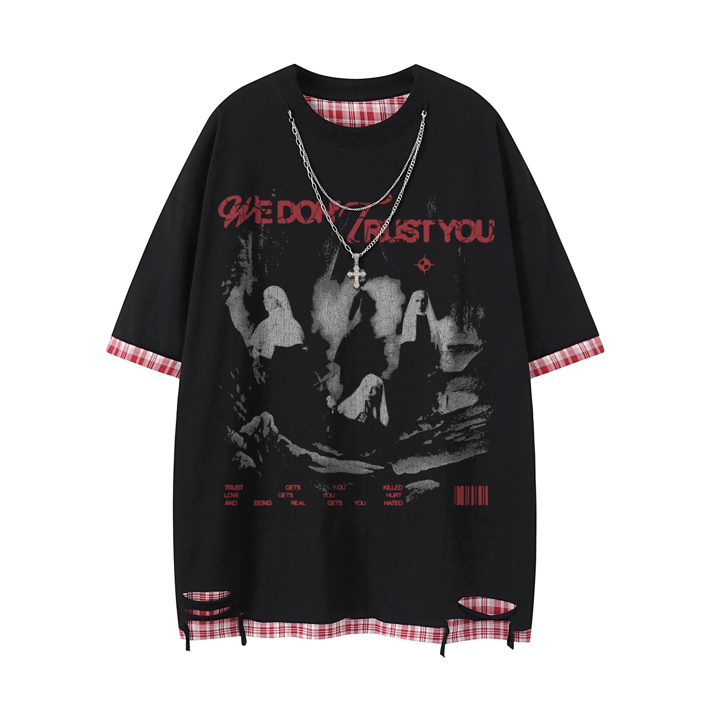 Blurred Silhouette Harajuku Style T-Shirt