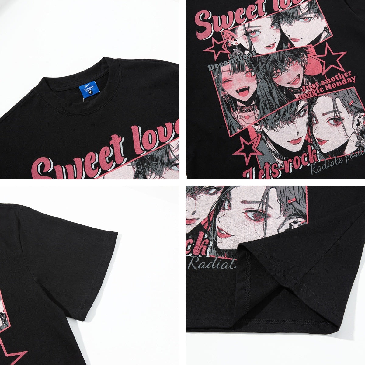 Retro Comic Print T-Shirt for Men - Harajuku Style