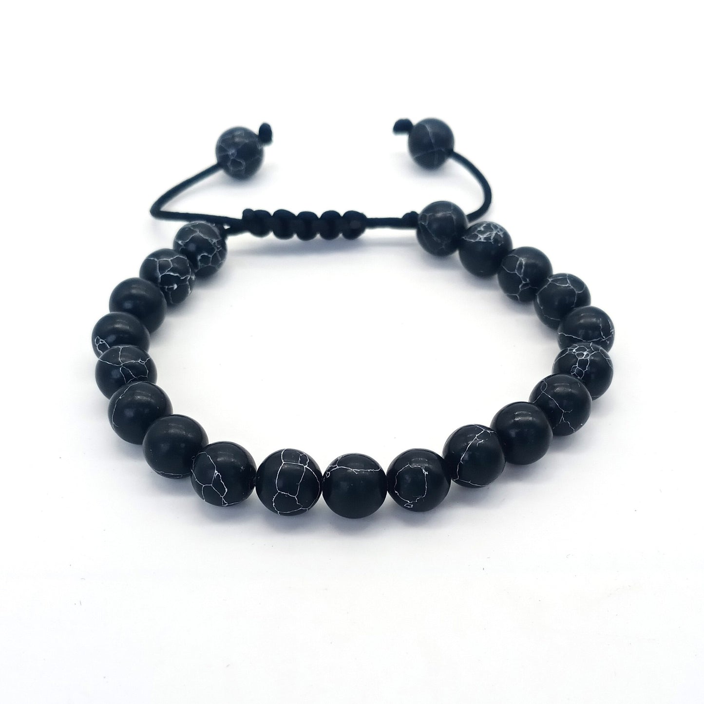 8mm Tiger Eye Stone Beads Bracelet - Adjustable & Braided