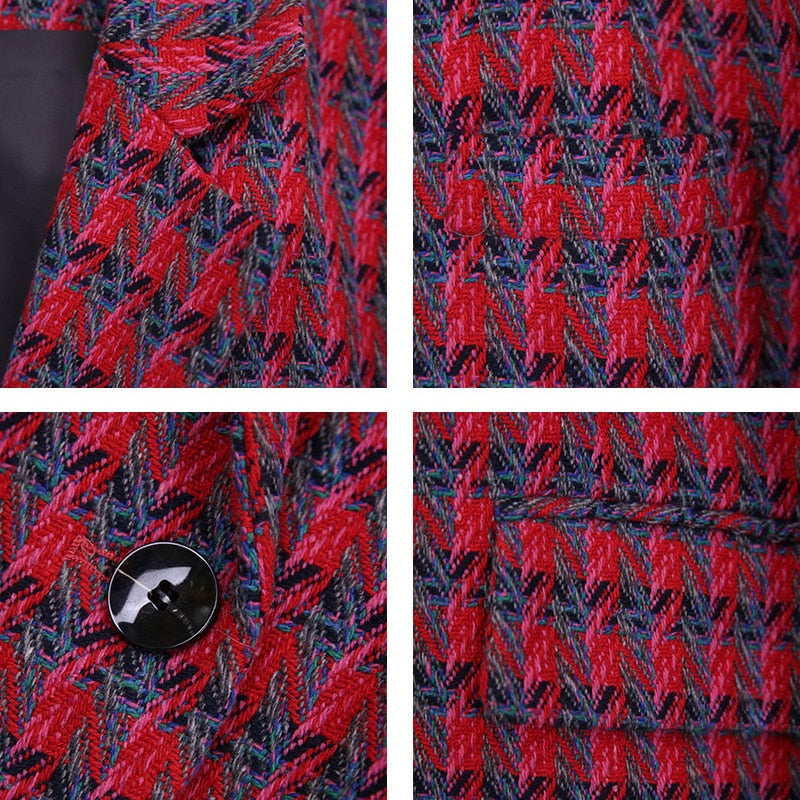 Chic Tweed Blazer for Women - Elegant Winter Outerwear
