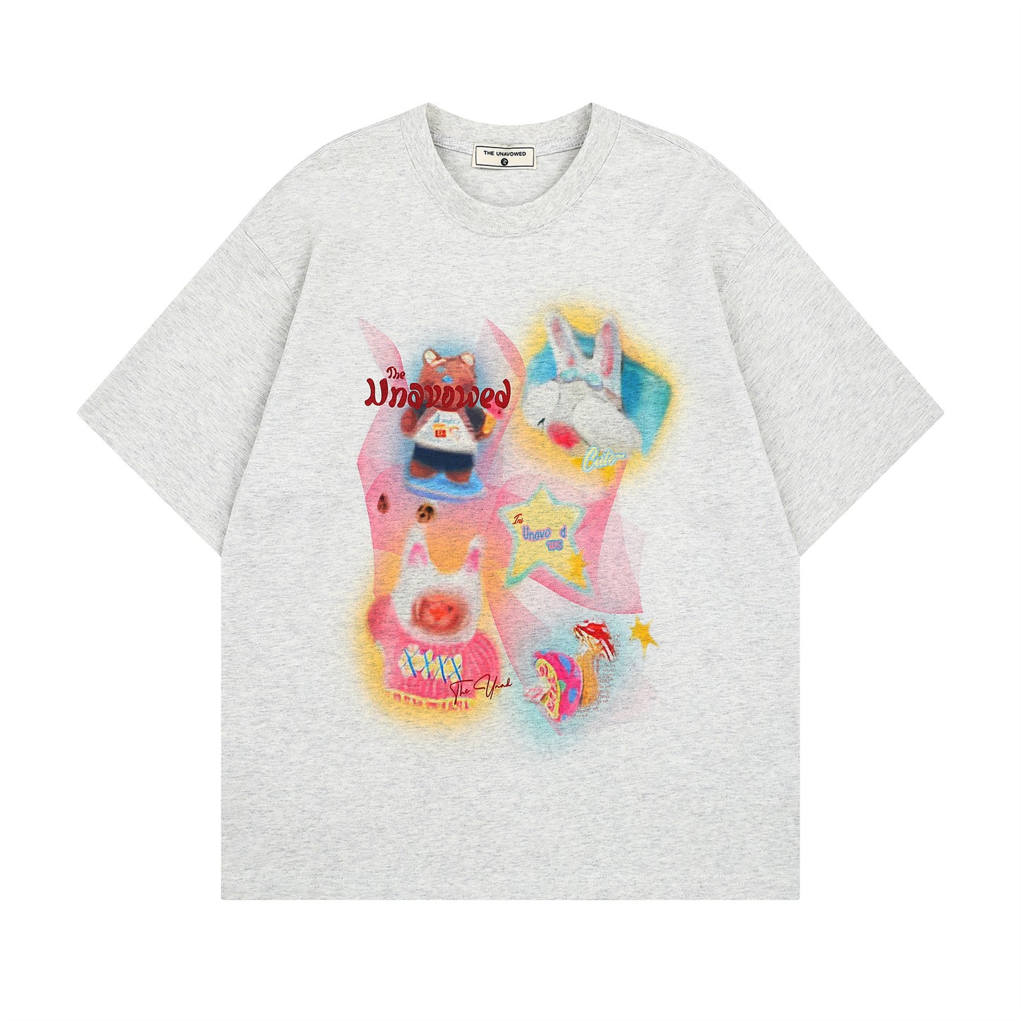 Cartoon Print Loose Fit Short Sleeve T-Shirt