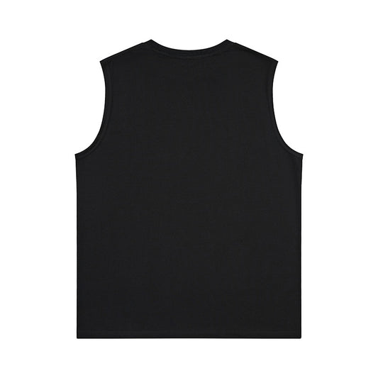 Cross Gothic Letter Embroidered Wide Shoulder Vest — Harajuku Street Style