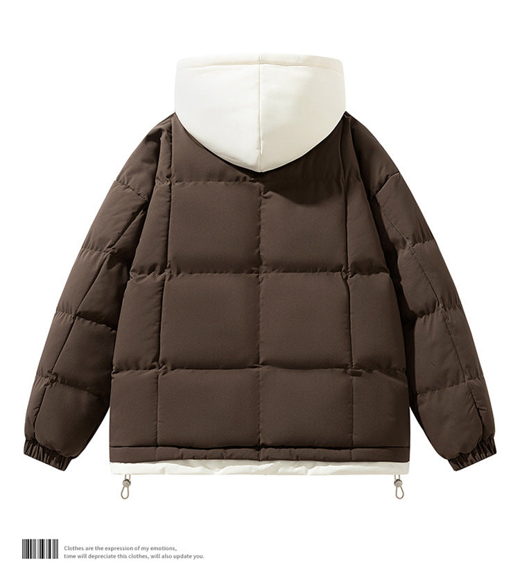 Unisex Playful Two-Piece Cotton Jacket - Winter Casual Wear