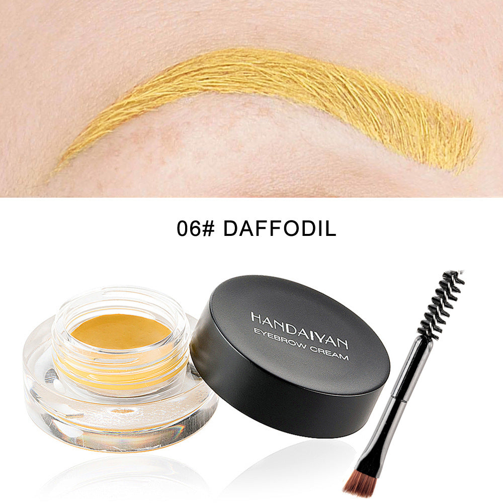 12-Color Waterproof Eyebrow Dye Cream - Harajuku Style