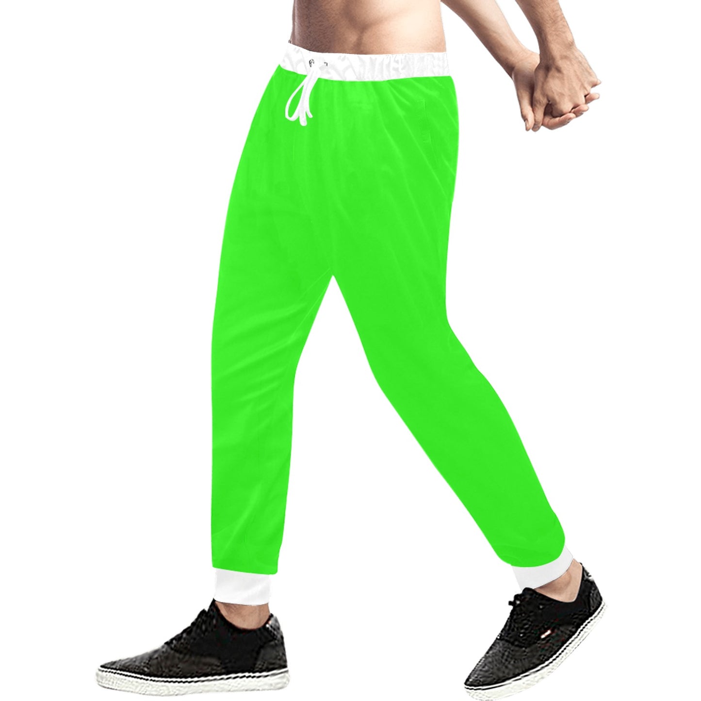 Highlighter Green Casual Baggy Joggers